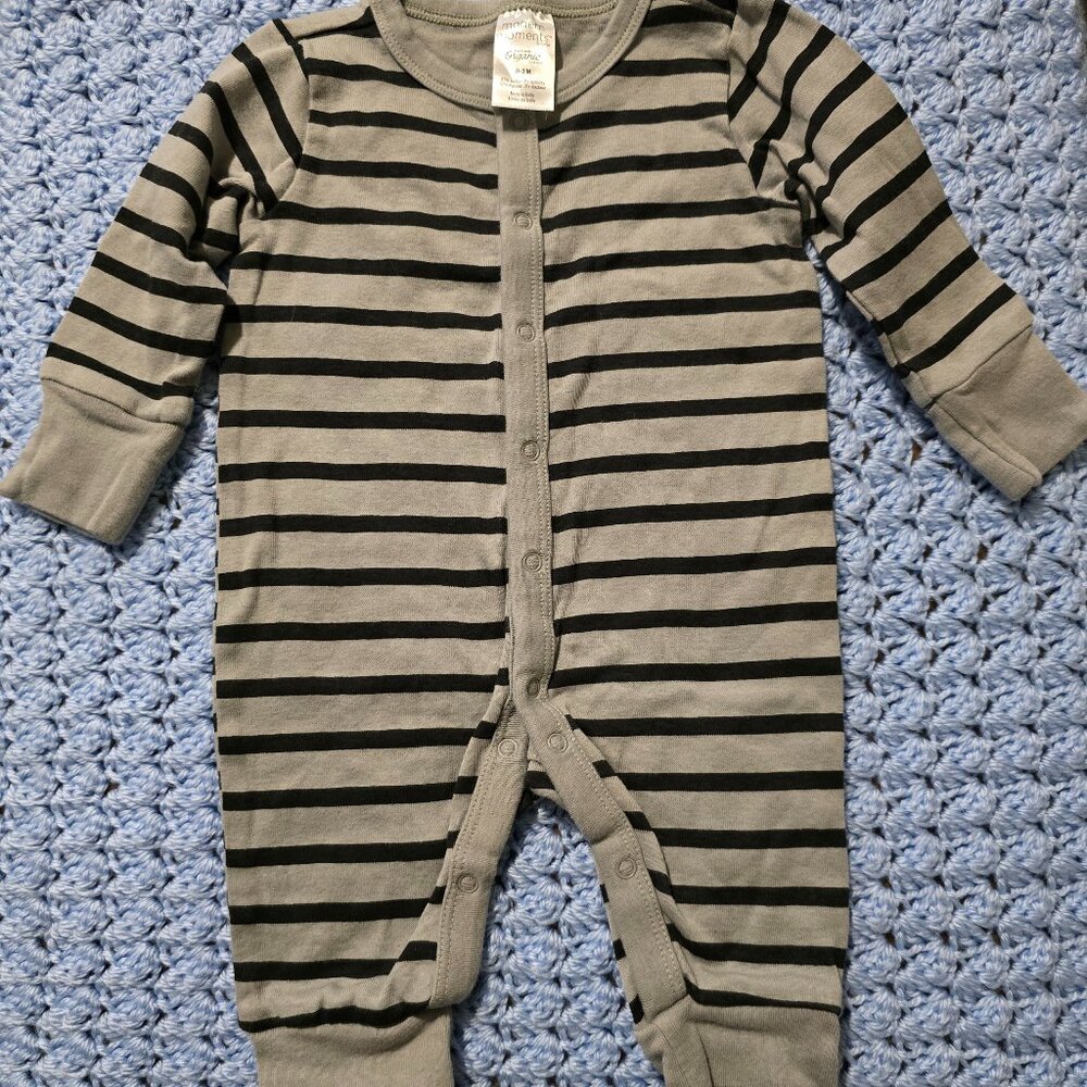 Onesie - Grey and Black